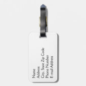 スーパーガーリーピンクグリッターエキゾチックレオパードプリント ラゲッジタグ (裏面縦)