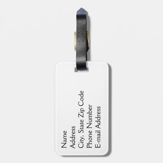 スーパーガーリーピンクグリッターエキゾチックレオパードプリント ラゲッジタグ (裏面縦)