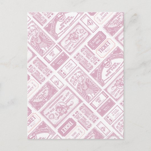 スーパーガールがピンクのワンパターンを認める ポストカード (正面)