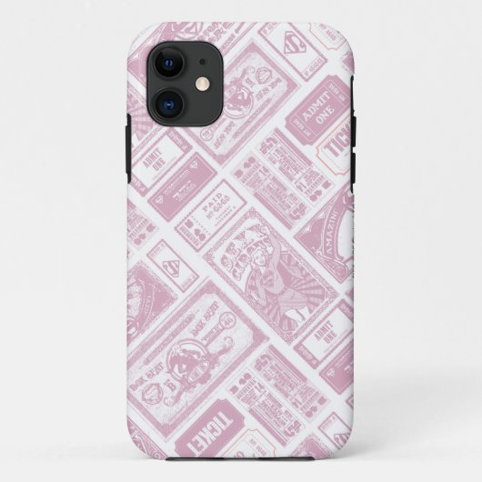 スーパーガールがピンクのワンパターンを認める Case-Mate iPhoneケース (裏面)