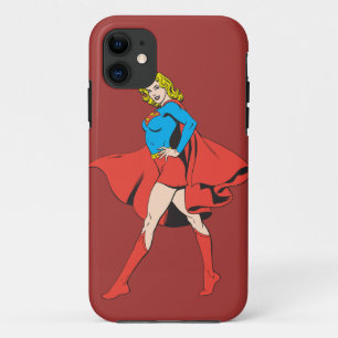 スーパーガールがポーズをとる iPhone 11 ケース
