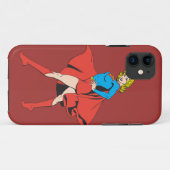 スーパーガールがポーズをとる Case-Mate iPhoneケース (裏面(横))