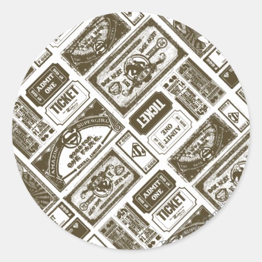 スーパーガールが一つのパターンブラウンを認める ラウンドシール (正面)