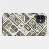 スーパーガールが一つのパターンブラウンを認める Case-Mate iPhoneケース (裏面(横))