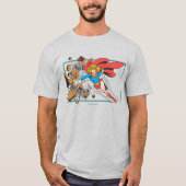 スーパーガールが大きい石 Tシャツ (正面)