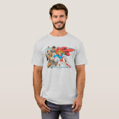 スーパーガールが大きい石 Tシャツ (正面フル)