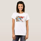 スーパーガールが大きい石 Tシャツ (正面フル)