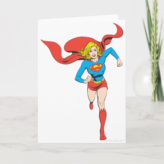 スーパーガールが準備完了 カード (正面)