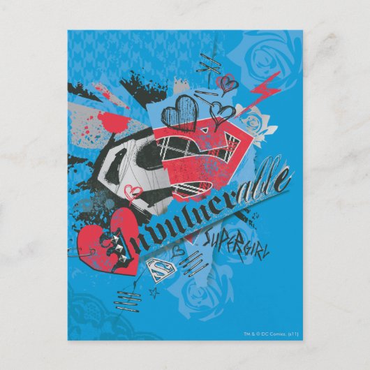 スーパーガールが無敵 ポストカード (正面)