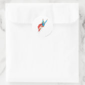 スーパーガールが高く舞い上がる ラウンドシール (バッグ)