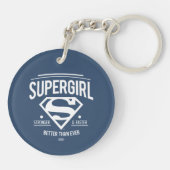 スーパーガールこれまで以上に優れたレトログラフィック キーホルダー (裏面)