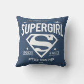 スーパーガールこれまで以上に優れたレトログラフィック クッション (裏面)