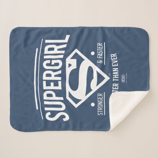 スーパーガールこれまで以上に優れたレトログラフィック シェルパブランケット (正面(横))