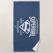 スーパーガールこれまで以上に優れたレトログラフィック ビーチタオル (正面)