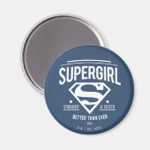 スーパーガールこれまで以上に優れたレトログラフィック マグネット (正面/裏面)