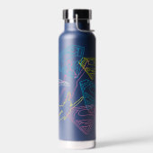 スーパーガールとロゴ色のアウトライン ウォーターボトル (左面)