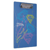 スーパーガールとロゴ色のアウトライン クリップボード (右)