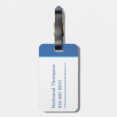 スーパーガールとロゴ色のアウトライン ラゲッジタグ (裏面縦)