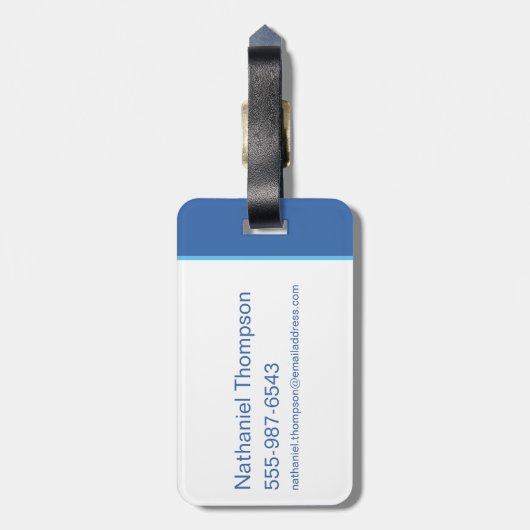 スーパーガールとロゴ色のアウトライン ラゲッジタグ (裏面縦)