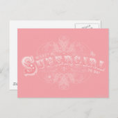 スーパーガールに何ができる ピンク ポストカード (正面/裏面)