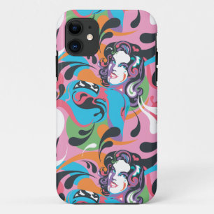 スーパーガールのカラースプラッシュ渦巻きパターン2 iPhone 11 ケース
