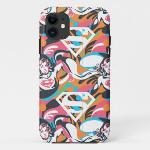 スーパーガールのカラースプラッシュ渦巻きパターン4 iPhone 11 ケース