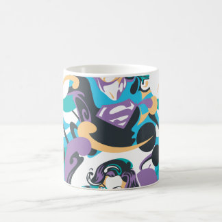 スーパーガールのカラースプラッシュ渦巻きパターン5 コーヒーマグカップ