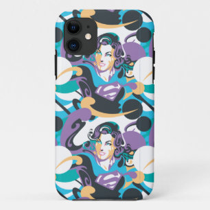 スーパーガールのカラースプラッシュ渦巻きパターン5 iPhone 11 ケース