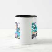 スーパーガールのカラースプラッシュ(渦巻き1) マグカップ (中央)