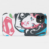 スーパーガールのカラースプラッシュ(渦巻き) 3 Case-Mate iPhoneケース (裏面(横))