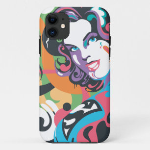 スーパーガールのカラースプラッシュ(渦) 4 iPhone 11 ケース