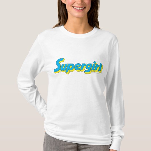 スーパーガールのロゴ Tシャツ (正面)