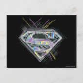 スーパーガールの走り書きロゴ ポストカード (正面)