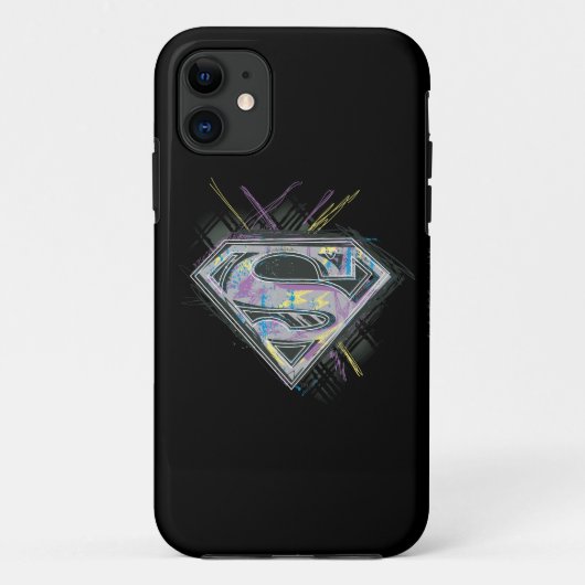 スーパーガールの走り書きロゴ Case-Mate iPhoneケース (裏面)