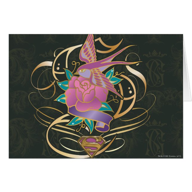 スーパーガールの鳥と花 (正面横)