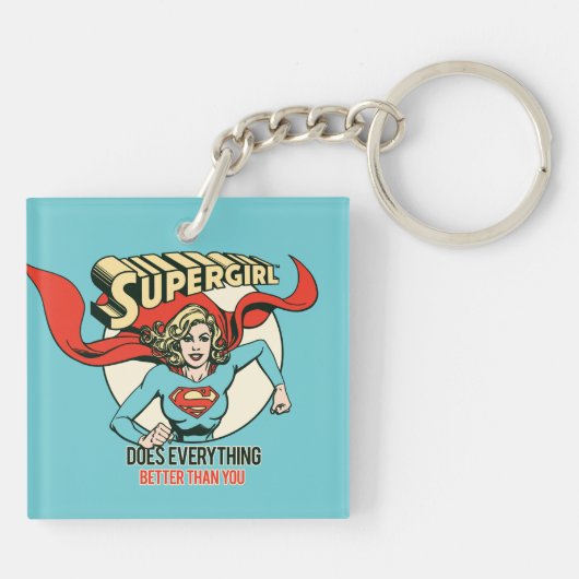 スーパーガールは君よりも何でも上手くやる キーホルダー (裏面)