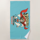 スーパーガールは君よりも何でも上手くやる ビーチタオル (正面)