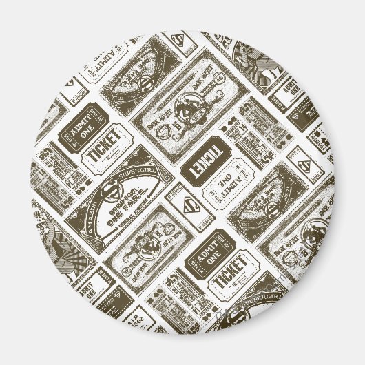 スーパーガールは茶色のワンパターンを認める マグネット (正面)