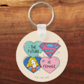 スーパーガールアウトオブザワールドレトログラフィック キーホルダー (正面)