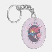 スーパーガールアウトオブザワールドレトログラフィック キーホルダー (正面左)