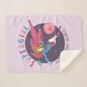 スーパーガールアウトオブザワールドレトログラフィック シェルパブランケット (正面(横))