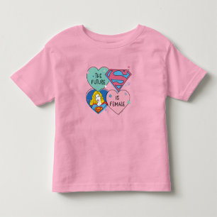 スーパーガールアウトオブザワールドレトログラフィック トドラーTシャツ