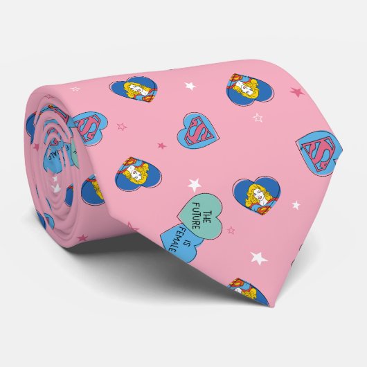 スーパーガールアウトオブザワールドレトログラフィック ネクタイ (ロール)