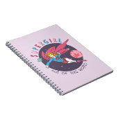 スーパーガールアウトオブザワールドレトログラフィック ノートブック (右側)