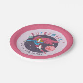 スーパーガールアウトオブザワールドレトログラフィック ペーパープレート (アングル)