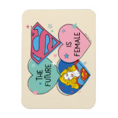 スーパーガールアウトオブザワールドレトログラフィック マグネット (縦)