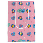 スーパーガールアウトオブザワールドレトログラフィック ミディアムペーパーバッグ (裏面)