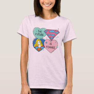 スーパーガールアウトオブザワールドレトログラフィック Tシャツ