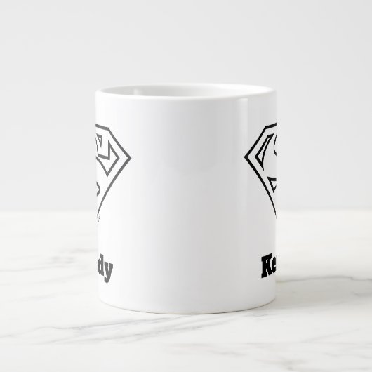 スーパーガールアウトラインSシールド ジャンボコーヒーマグカップ (正面)