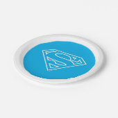 スーパーガールアウトラインSシールド ペーパープレート (アングル)